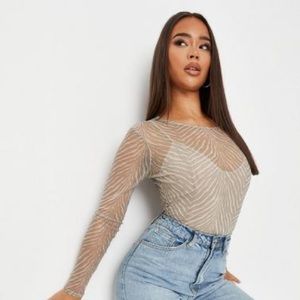 Zebra Mesh Bodysuit